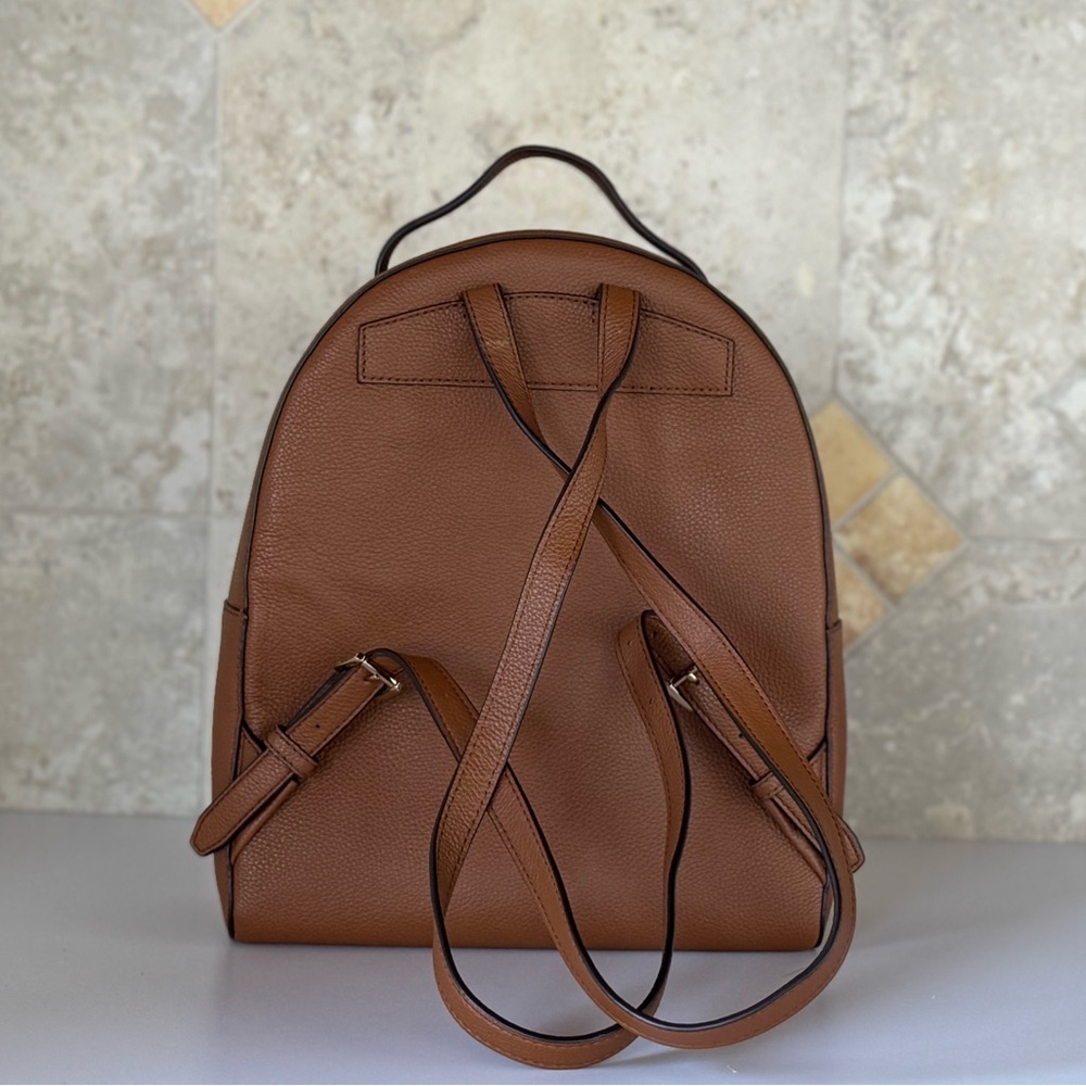 Michael Kors Jessa MD Brown Leather Backpack - Picture 8 of 13
